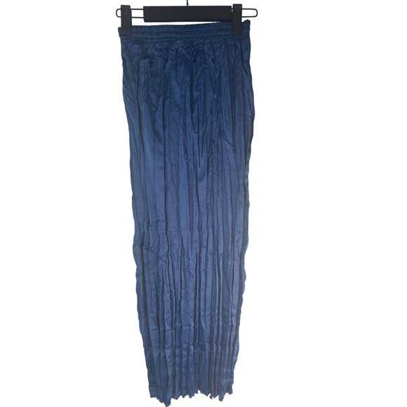 2/$30 ZARA Womens Small Blue Pleated Maxi Polyester Blend - Picture 1 of 11